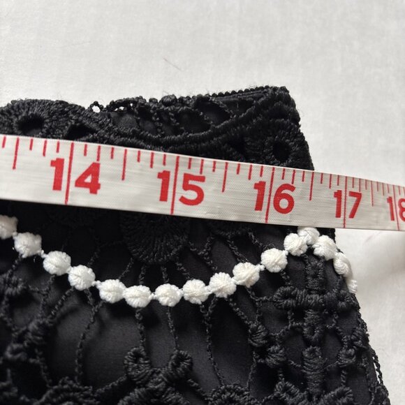 Talbots Black Crochet Skirt Size 10 - Picture 4 of 7